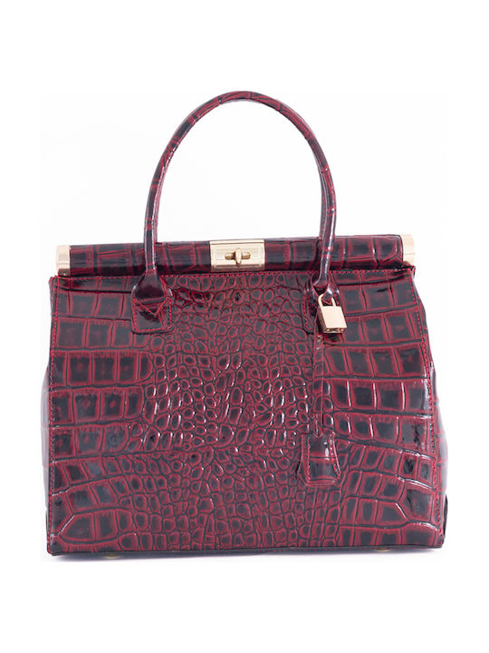 Schwarze Damen-Ledertasche Tote