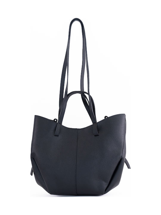 Set Leather Women's Shopper Bag Brown Chocolate