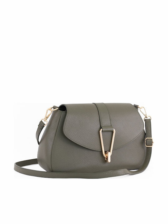 Leather Women's Flap Bag Black