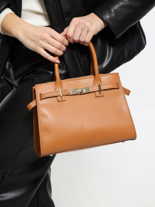 Leather Women's Satchel Bag Brown Chocolate