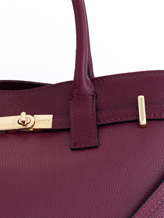 Burgundy Leather Women's Tote Bag