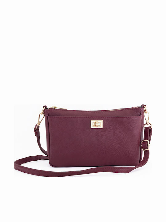 Brown Chocolate Leather Women's Shoulder Bag