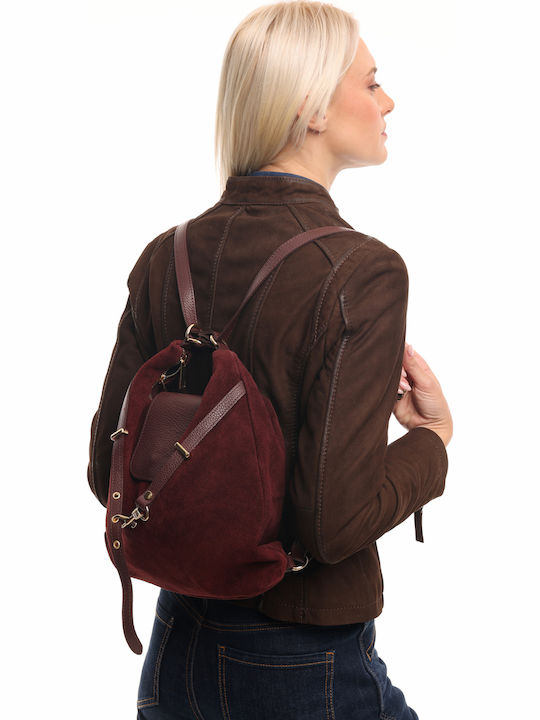Leather Women's Shoulder Bag / Backpack Black