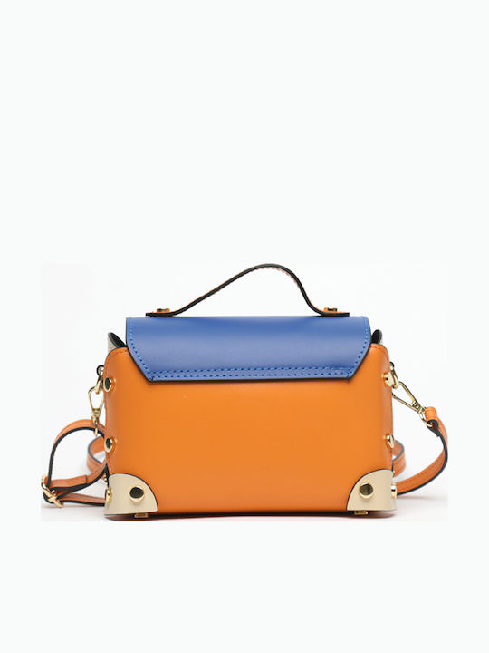Leather Women's Flap Bag Khaki