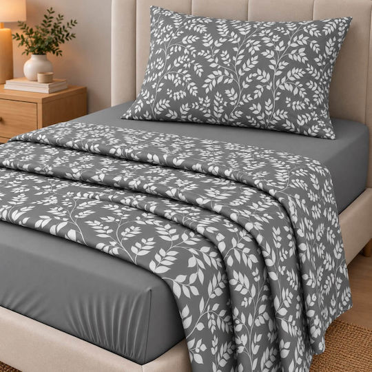 Astron Italy Irida Single Fitted Sheet Set 100x200+30cm Dusty Rose (3pcs)