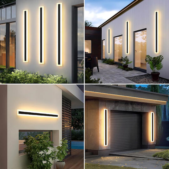 Rovo Стенен Линеен LED Осветителен Тяло IP65 30W с Топла Бяла Светлина 100x8x5 см