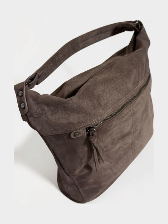 Women's Suede Handbag Beige