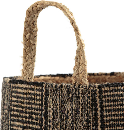 La Redoute Interieurs Dekorativer Korb aus Korbweide mit Griffen Schwarz 35 x 35 cm