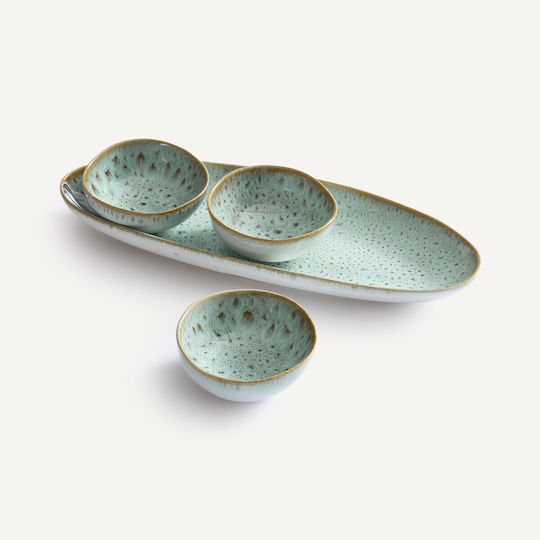 Am.Pm Platou Din Ceramică Albastru L38xL12cm