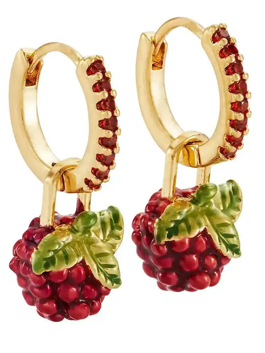 Fable Σκουλαρίκια Huggie Orla Raspberry