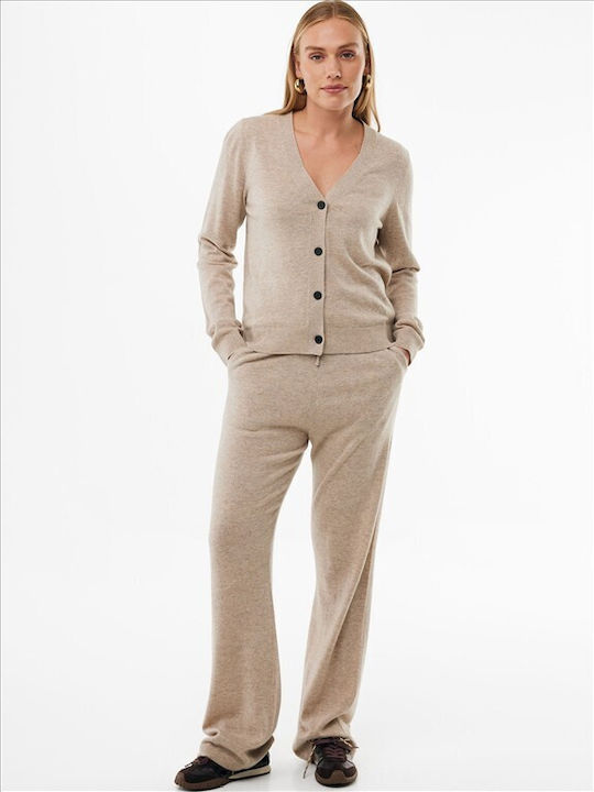 Cardigan Tricotat pentru Femei Bej