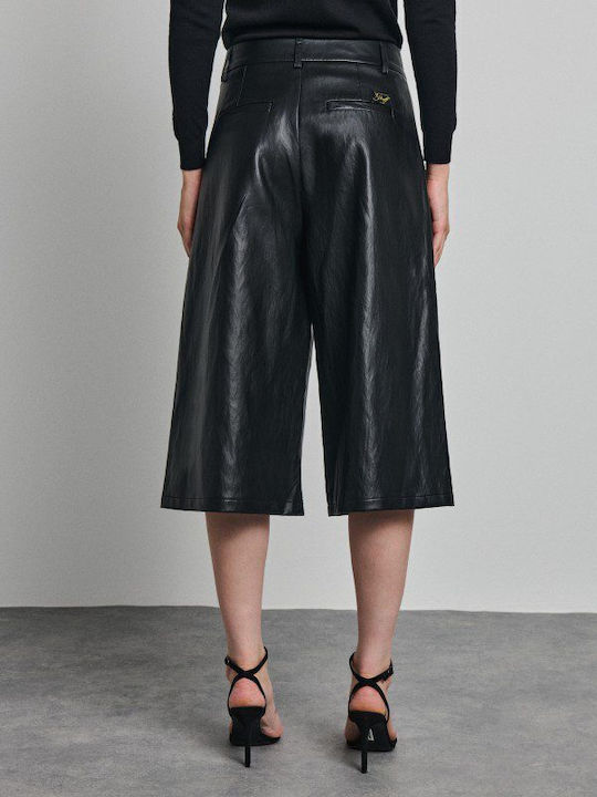 Damen Zip-Culottes mit Normaler Passform Schwarz