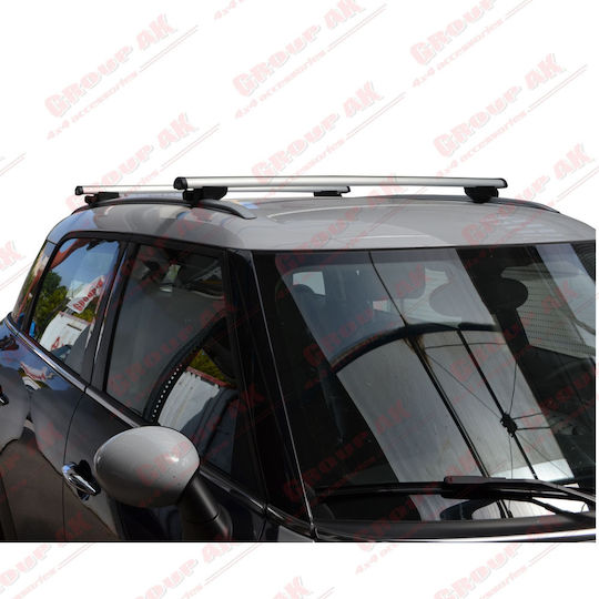 Farad Μπάρες Οροφής Αλουμινίου BM 055 για Mini Countryman 2010+ (Σετ με πόδια και κλειδαριά) Ασημί