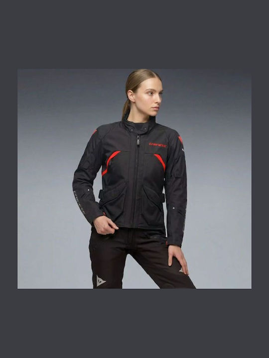 Tempest 4 D-Dry Women's Riding Jacket 4 Seasons Waterproof Black/Black/Red