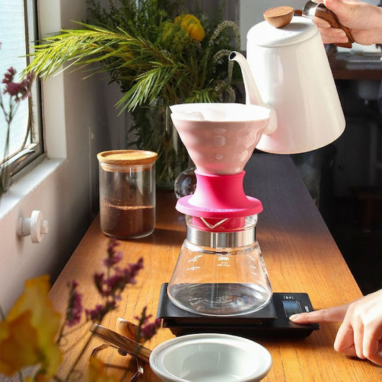 Keramik-Dripper Hario V60 Switch & Match 02 Matte Pink Mattrosa