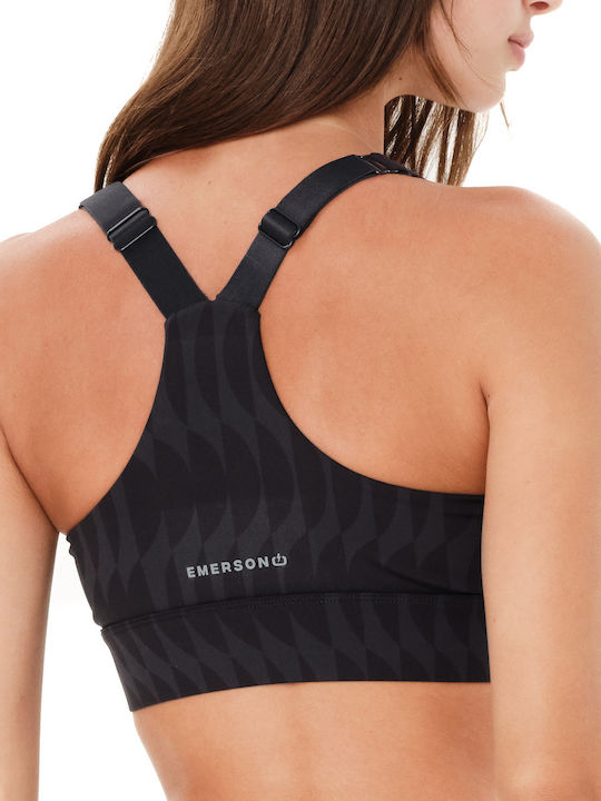 Bustier Sport Negru pentru Femei cu Căptușeală