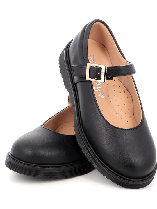 Kinder Ballerinas mit Klettverschluss Schwarz