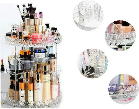 Verk Group Drehbarer Kosmetik-Organizer Mit Ebenen Transparent 28x21,5 cm