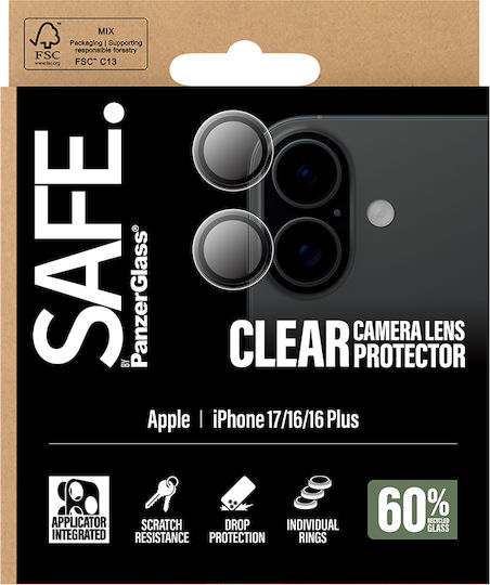 Safe By Panzerglass Camera Lens Protector Transparent Iphone 17 Iphone 16 16 Plus