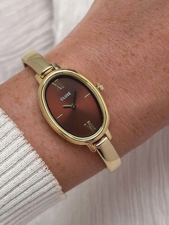 Women's 30mm Battery Watch with Gold Stainless Steel Bracelet