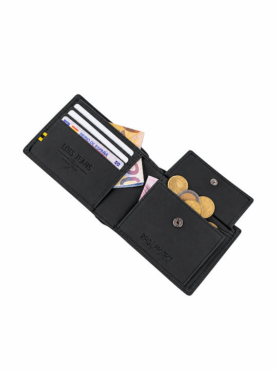 Кожен Мъжки Портфейл с RFID Черен