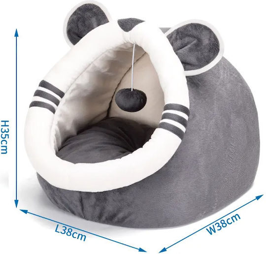 Cat Nest Bed Rabbit Ears Grey 38×38×35 Cm