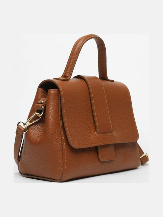 Leather Women's Satchel Bag Brown Chocolate