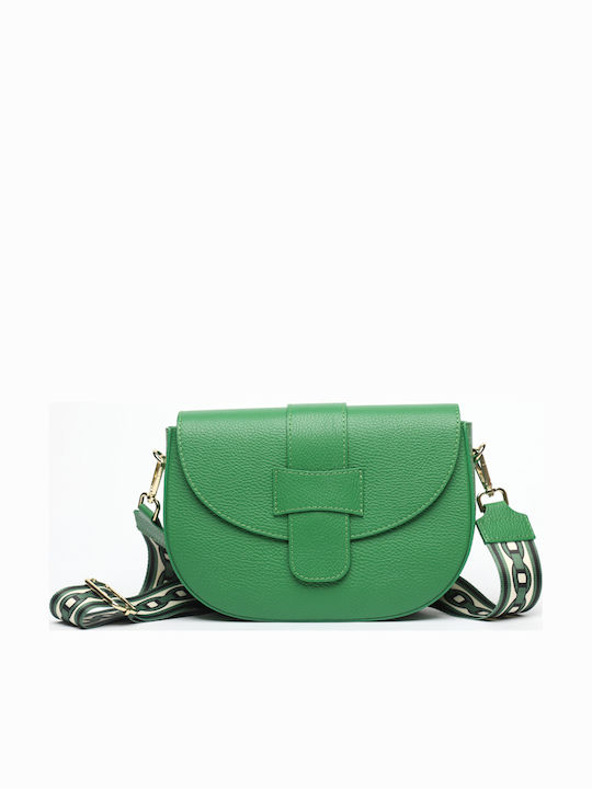 Leather Women's Flap Bag Fuchsia
