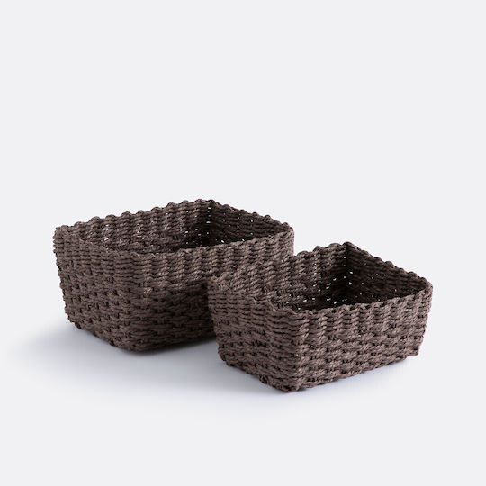 La Redoute Interieurs Set de Coșuri Decorative din Hârtie Maro 2 Bucăți