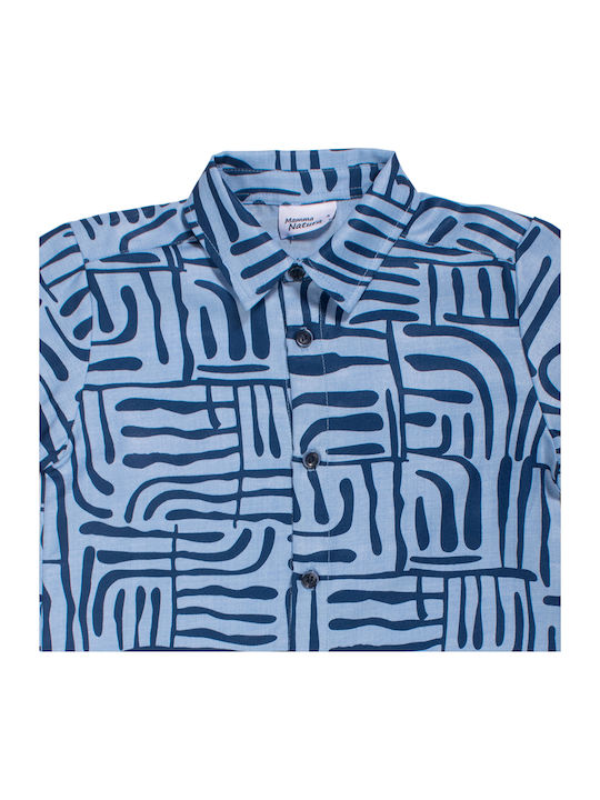 Kids Short-Sleeved Shirt Light Blue