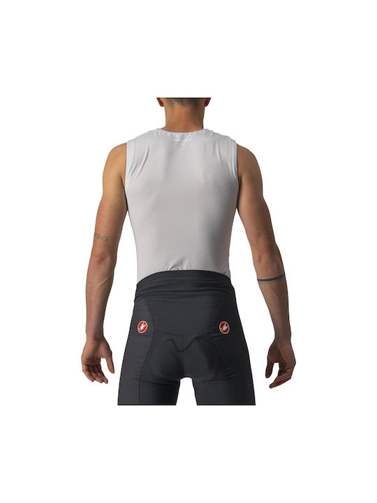 Castelli Tricou de Ciclism Bărbătesc Gri Fără Mâneci