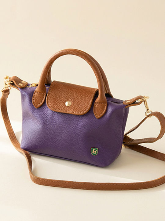 Petite Leather Women's Flap Bag Petrol Blue