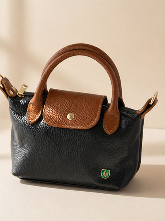 Petite Damen-Ledertasche mit Klappe Puro