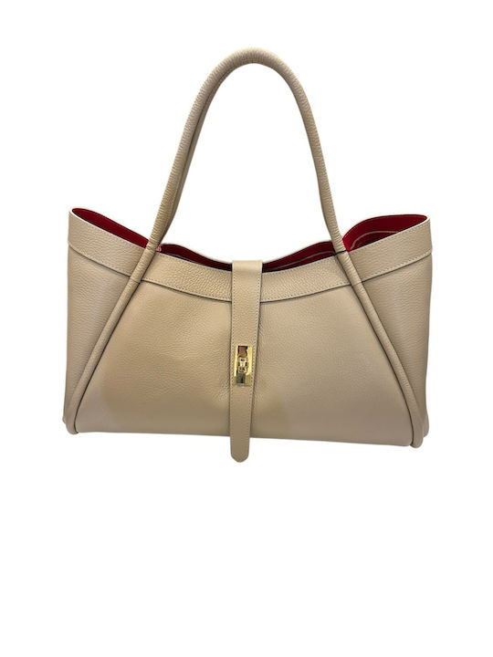 Hellblaue Damen-Tote-Bag aus Leder