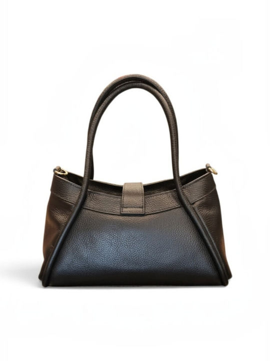 Leather Women's Tote Bag Dark Blue