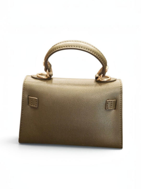 Khaki Leather Women's Satchel Bag