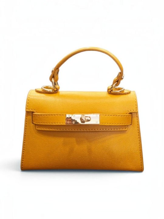 Khaki Leather Women's Satchel Bag