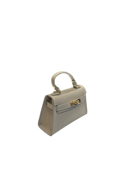 Khaki Leather Women's Satchel Bag