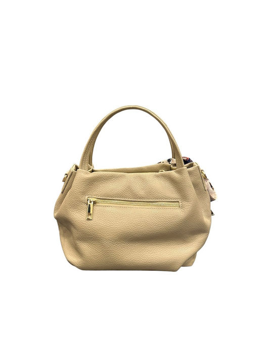 Leather Women's Tote Bag Golden