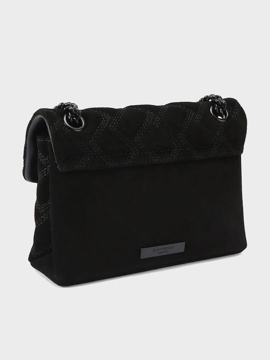 Kensington Drench Women's Flap Bag Suede Black