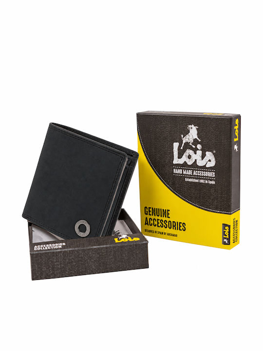Schwarze Herrenlederbrieftasche mit RFID