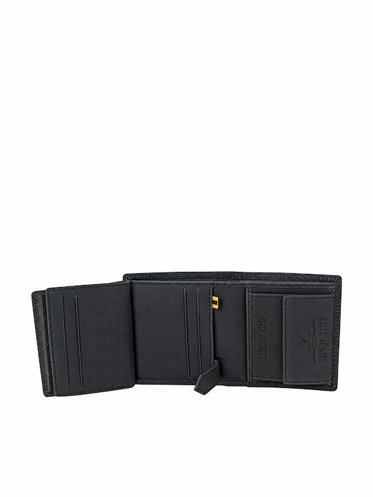 Schwarze Herrenlederbrieftasche mit RFID