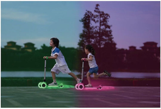 Trotinetă Pliabilă pentru Copii L5 Jelly cu Trei Roți și Iluminare LED pentru Vârste de 3+ Ani Multicoloră