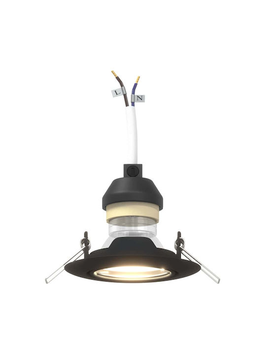 vidaXL Metal Recessed Spotlight with GU10 Bulb Holder Black 9x9 cm 12 pcs