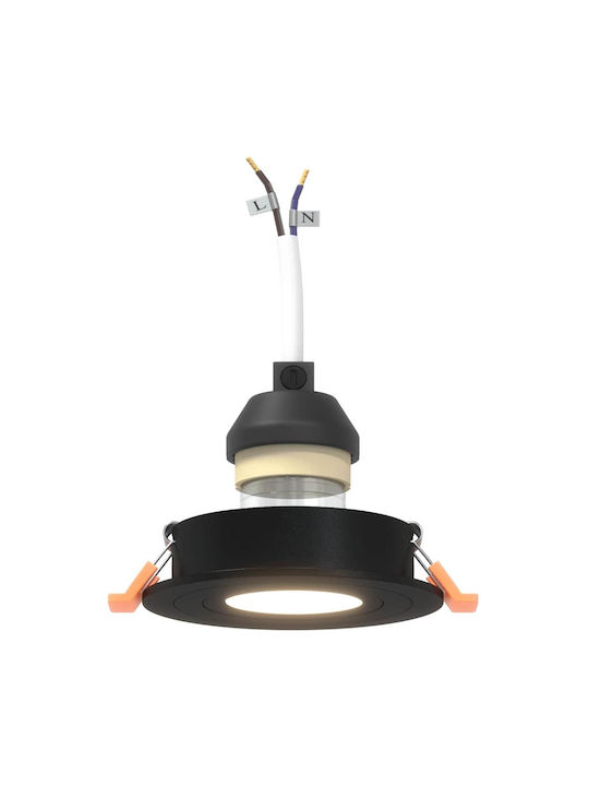 vidaXL Metal Recessed Spot Black 9x9 cm 12 pcs