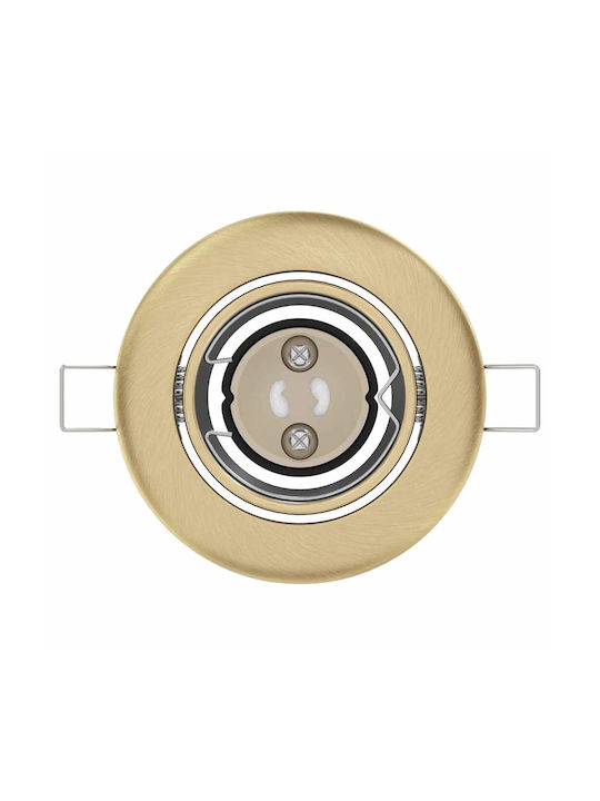 vidaXL Metal Recessed Spot Light with GU10 Socket Bronze 9x9 cm 12 pcs