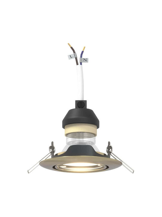 vidaXL Metal Recessed Spot Light with GU10 Socket Bronze 9x9 cm 12 pcs