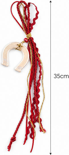 Philio Handmade Hanging Horseshoe Lucky Charm White Ceramic 2027 35cm