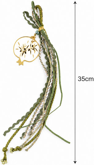 Philio Handmade Hanging Pomegranate Lucky Charm White Metal 2027 35cm