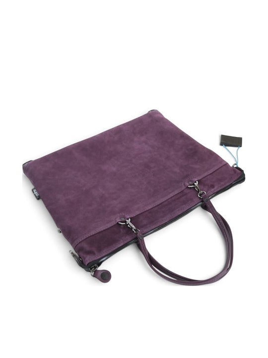 Leather Women's Tote Bag Italy Imperial Magenta